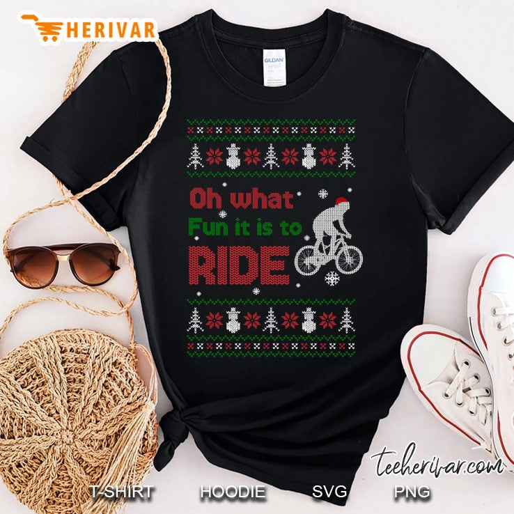 Oh What Fun It Is To Ride Bike Ugly Christmas Sweater
