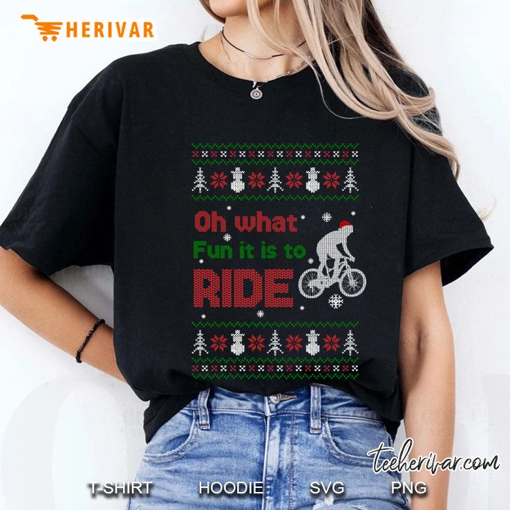 Oh What Fun It Is To Ride Bike Ugly Christmas Sweater
