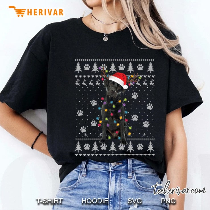 Black Labrador Retriever Christmas Ugly Sweater Dog