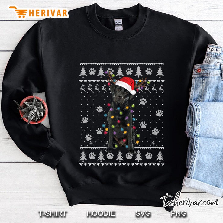 Black Labrador Retriever Christmas Ugly Sweater Dog