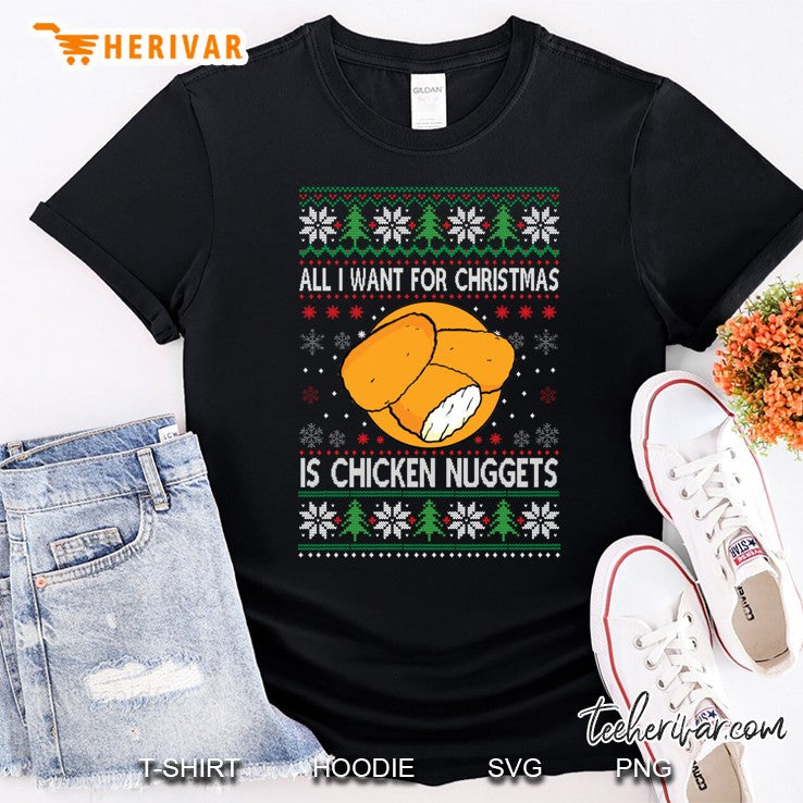 Chicken Nuggets Ugly Christmas Sweater Design