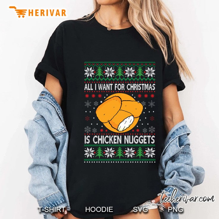 Chicken Nuggets Ugly Christmas Sweater Design