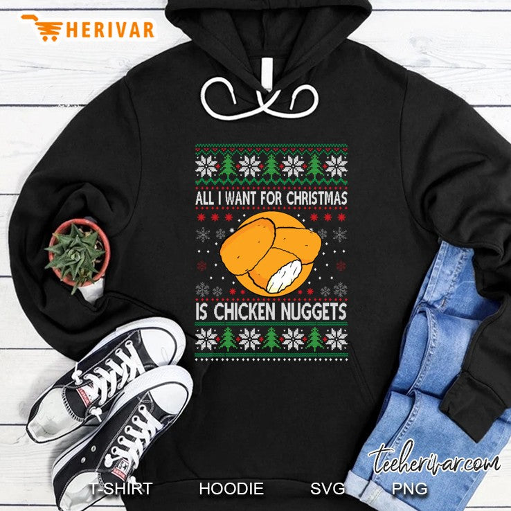 Chicken Nuggets Ugly Christmas Sweater Design