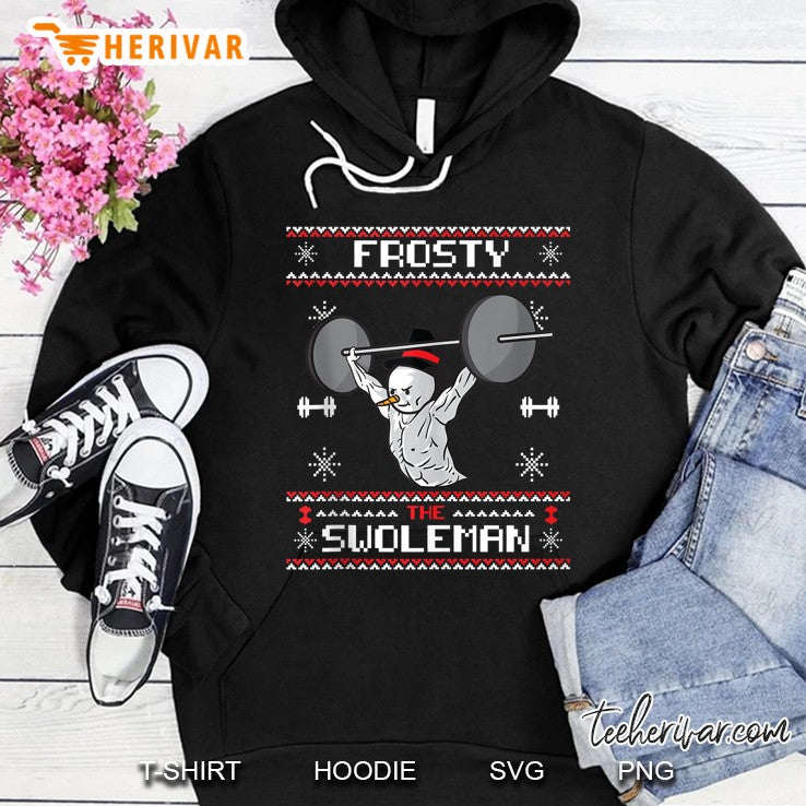 Frosty The Swoleman Ugly Christmas Sweater Funny Snowman Gym