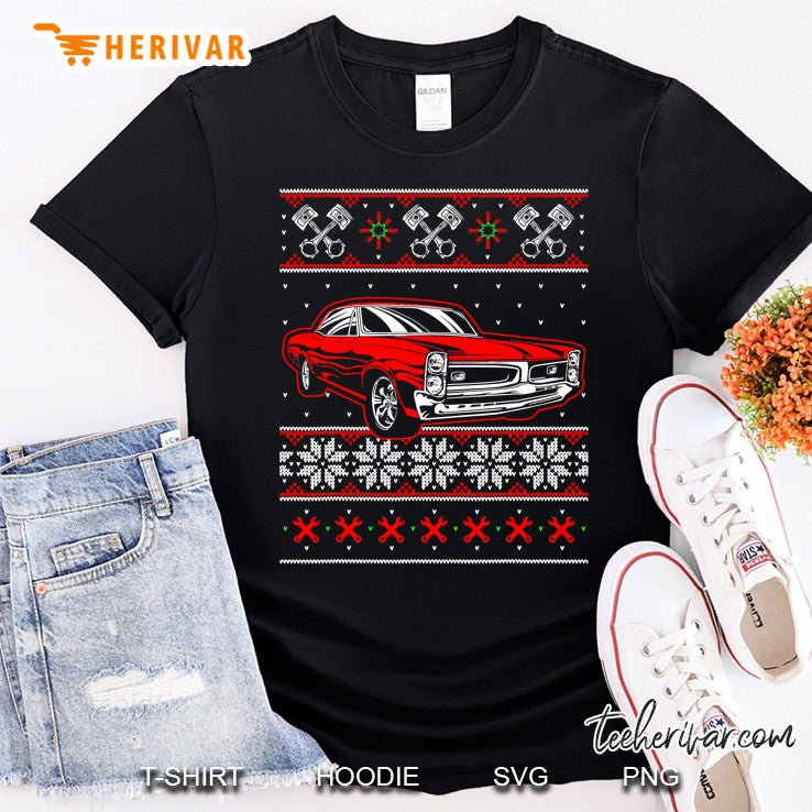 Mechanics Ugly Christmas Sweater Style Muscle Car