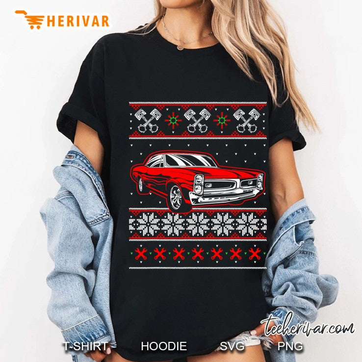Mechanics Ugly Christmas Sweater Style Muscle Car