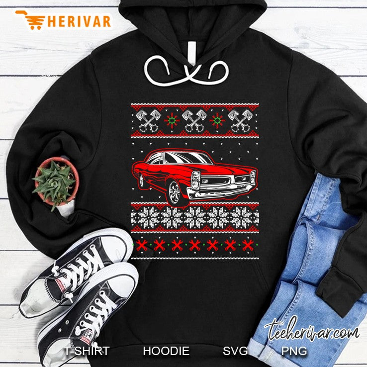 Mechanics Ugly Christmas Sweater Style Muscle Car