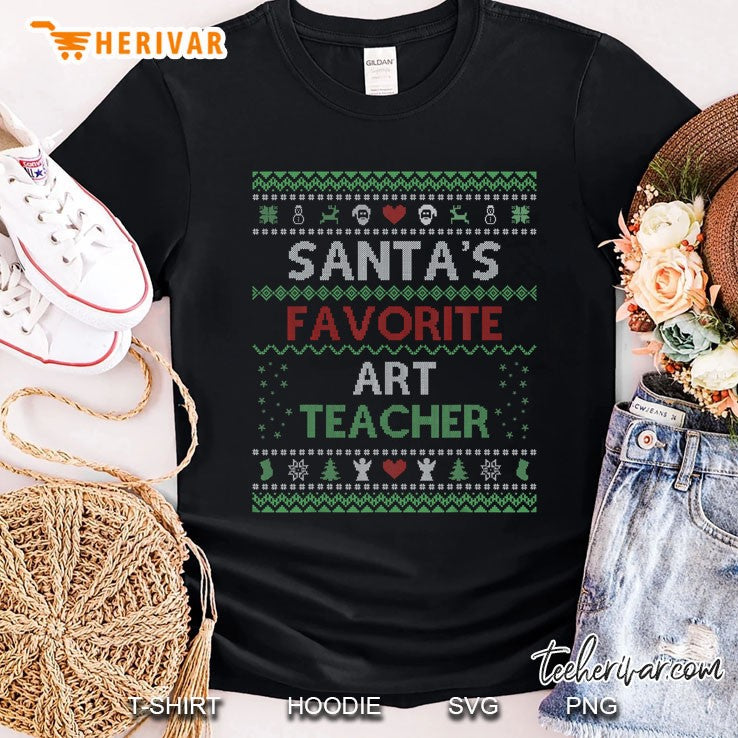 Santa’s Favorite Art Teacher Ugly Sweater Christmas