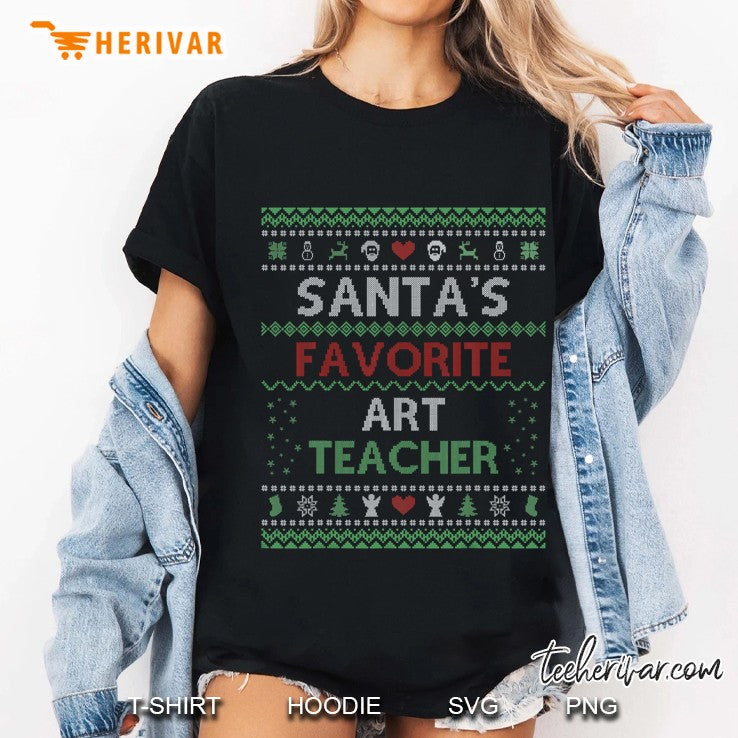 Santa’s Favorite Art Teacher Ugly Sweater Christmas
