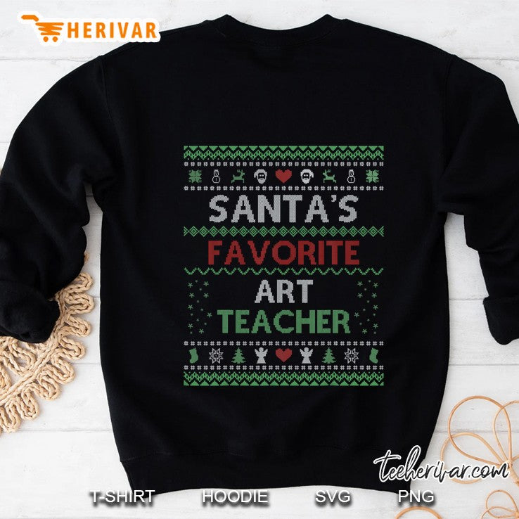 Santa’s Favorite Art Teacher Ugly Sweater Christmas