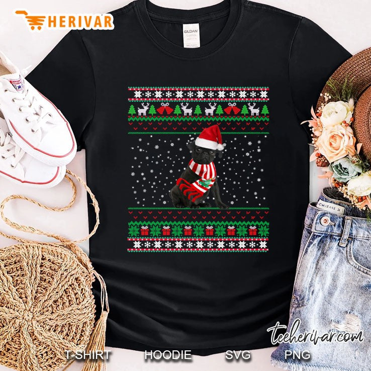 Funny Dog Black Pug Ugly Christmas Sweaters