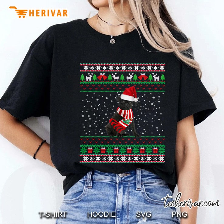 Funny Dog Black Pug Ugly Christmas Sweaters