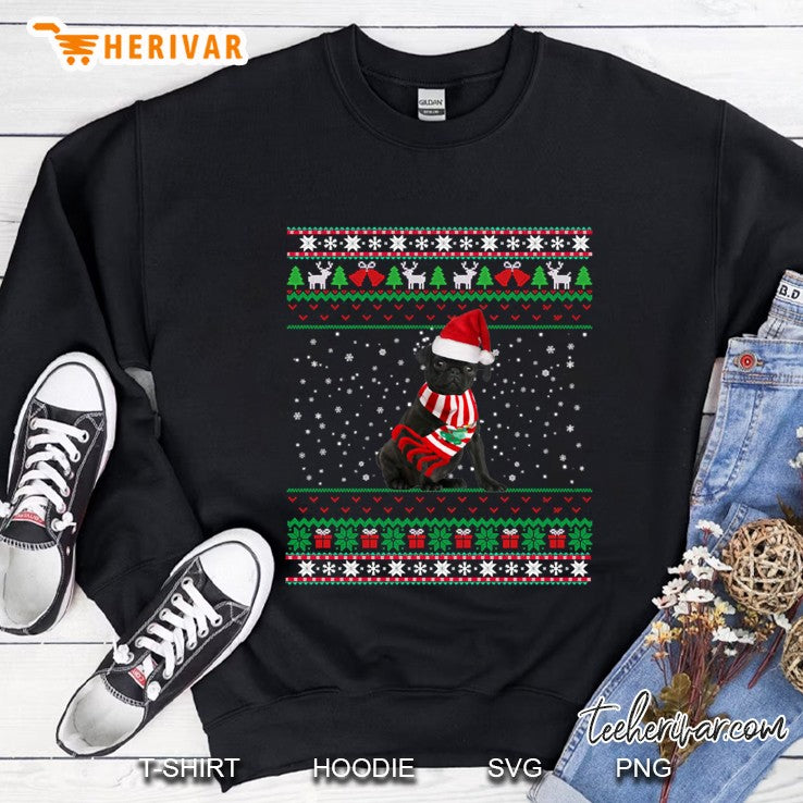 Funny Dog Black Pug Ugly Christmas Sweaters