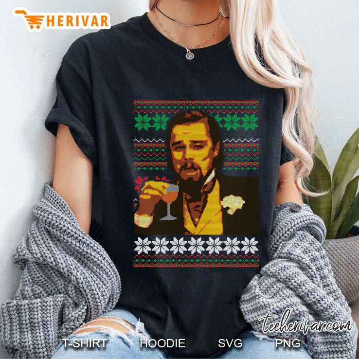 Leo Laughing Meme Ugly Christmas Sweater Design