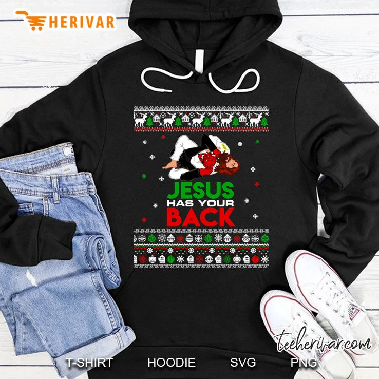 Jesus Has Your Back Ugly Christmas Sweater Christmas