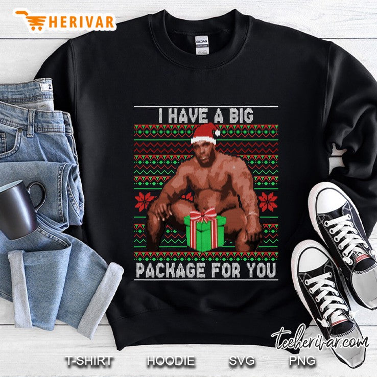 Barry Sitting On A Bed Big Package Ugly Christmas Sweater
