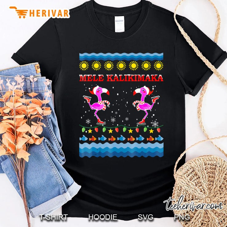 Fa La La Flamingo Ugly Christmas Sweater Mele Kalikimaka