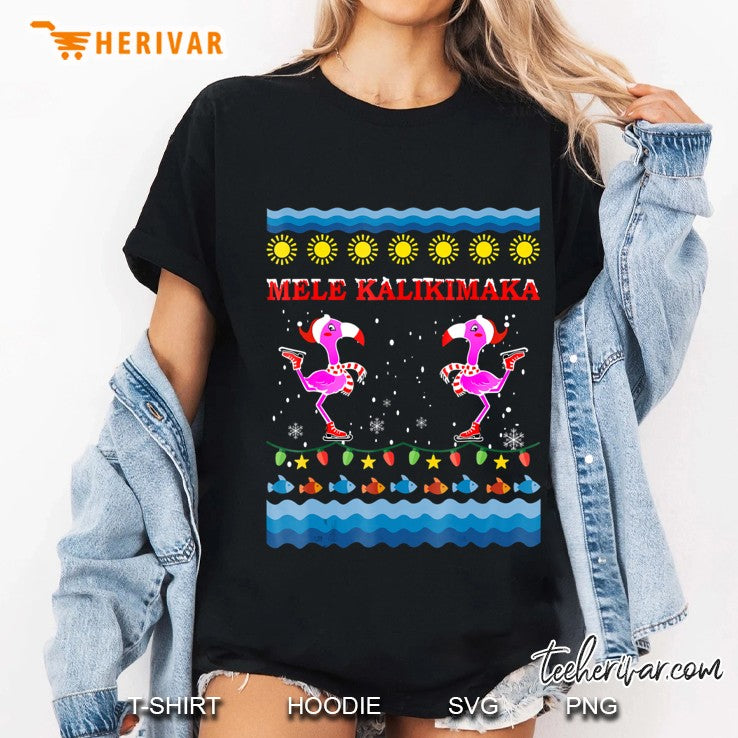 Fa La La Flamingo Ugly Christmas Sweater Mele Kalikimaka