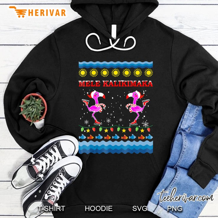 Fa La La Flamingo Ugly Christmas Sweater Mele Kalikimaka