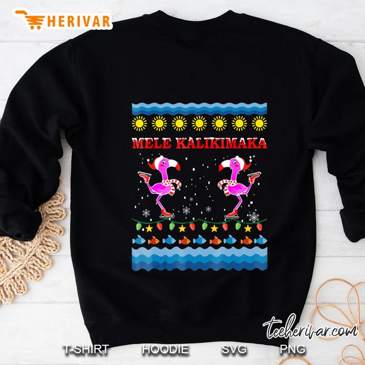 Fa La La Flamingo Ugly Christmas Sweater Mele Kalikimaka