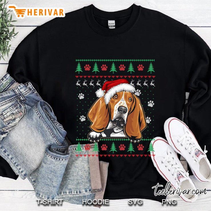 Basset Hound Christmas Ugly Sweater Dog Lover Xmas