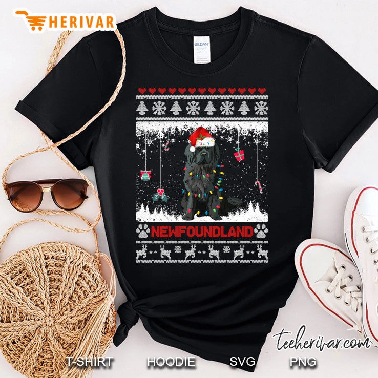 Newfoundland Dog Ugly Sweater Christmas Light