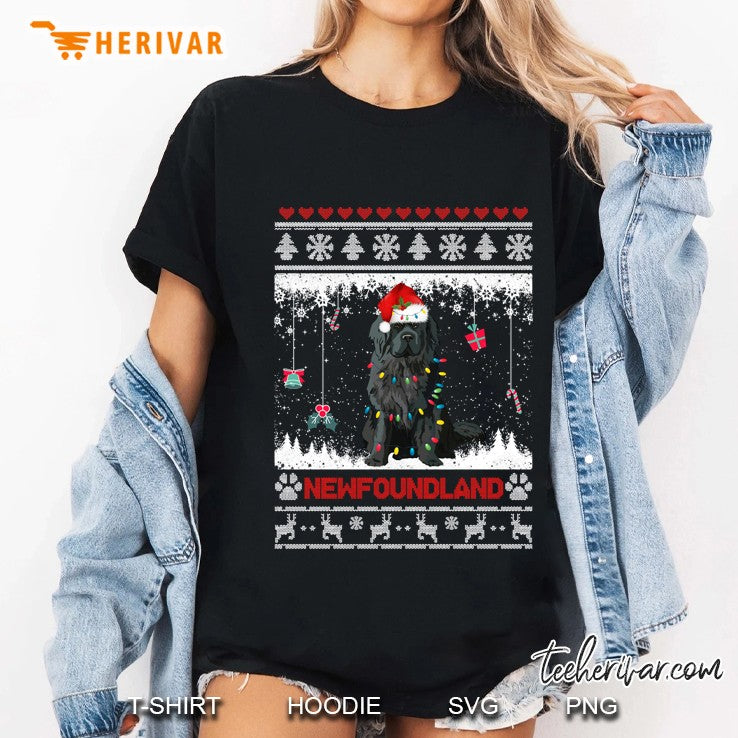 Newfoundland Dog Ugly Sweater Christmas Light