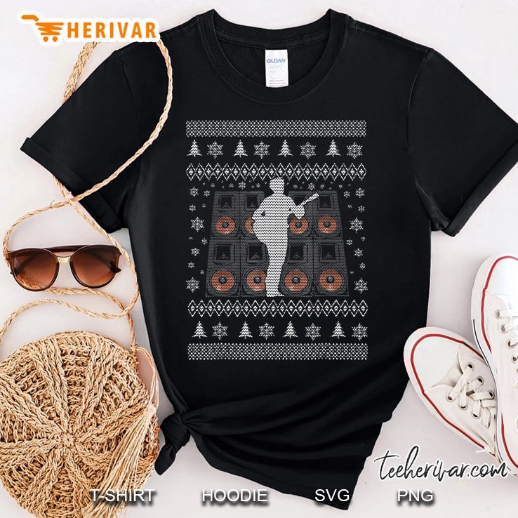 Ugly Christmas Sweater Guitar And Speakers