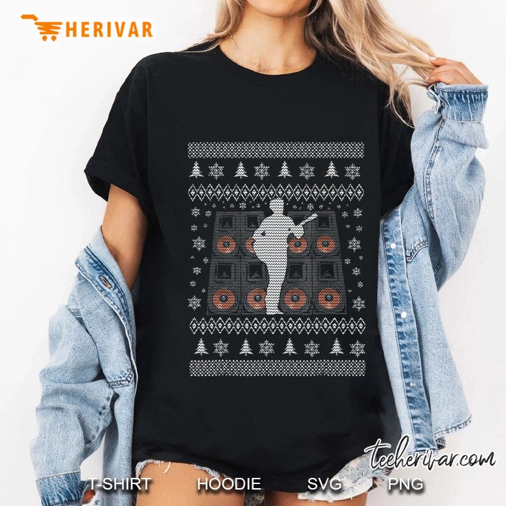 Ugly Christmas Sweater Guitar And Speakers