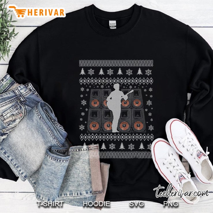 Ugly Christmas Sweater Guitar And Speakers