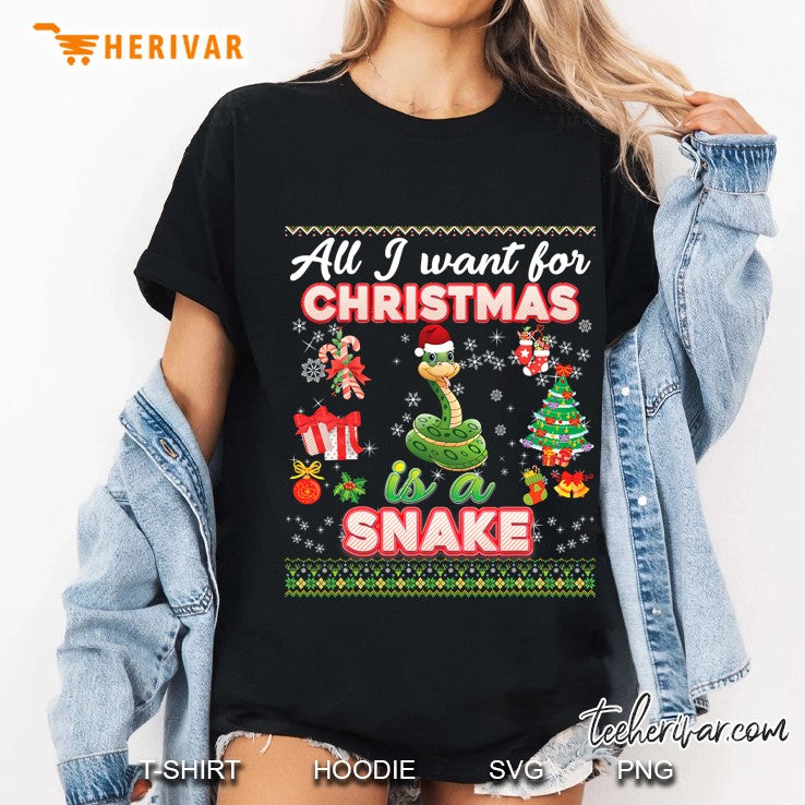 All I Want For Christmas Is A Snake Ugly Sweater Farmer Xmas