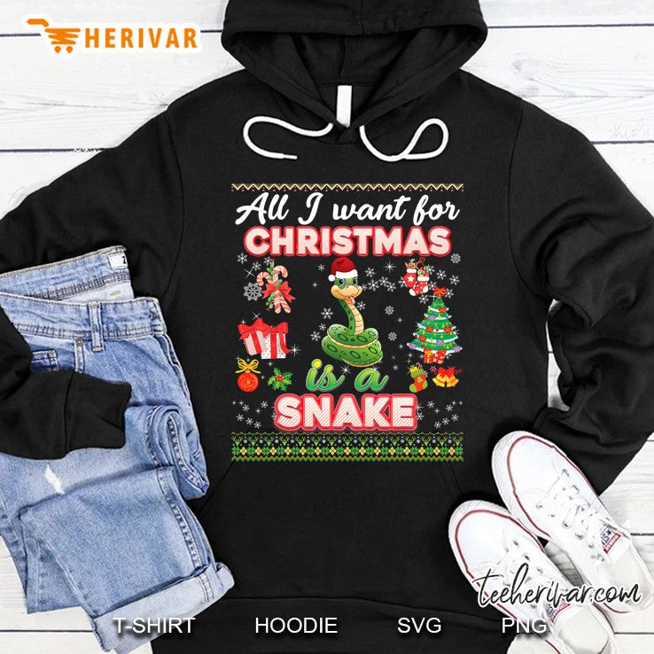 All I Want For Christmas Is A Snake Ugly Sweater Farmer Xmas