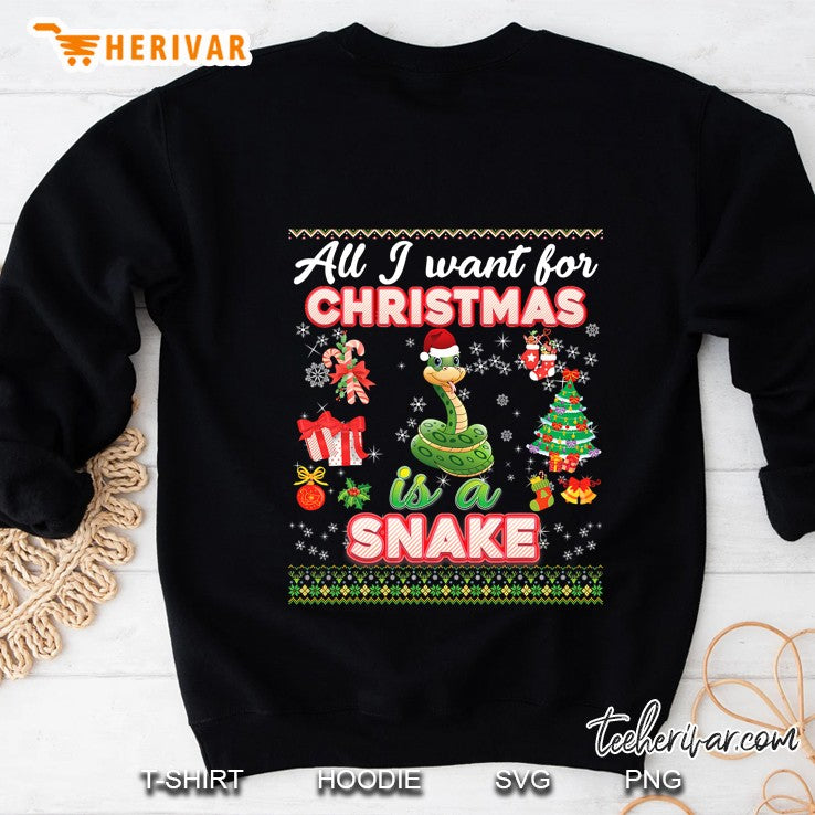 All I Want For Christmas Is A Snake Ugly Sweater Farmer Xmas