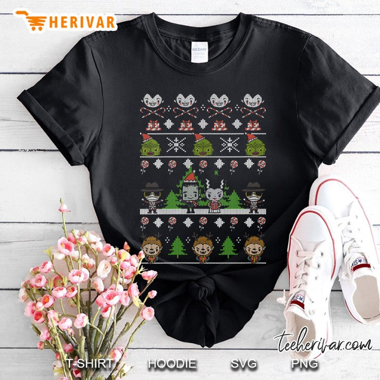 Womens Universal Monsters Christmas Group Ugly Sweater Style