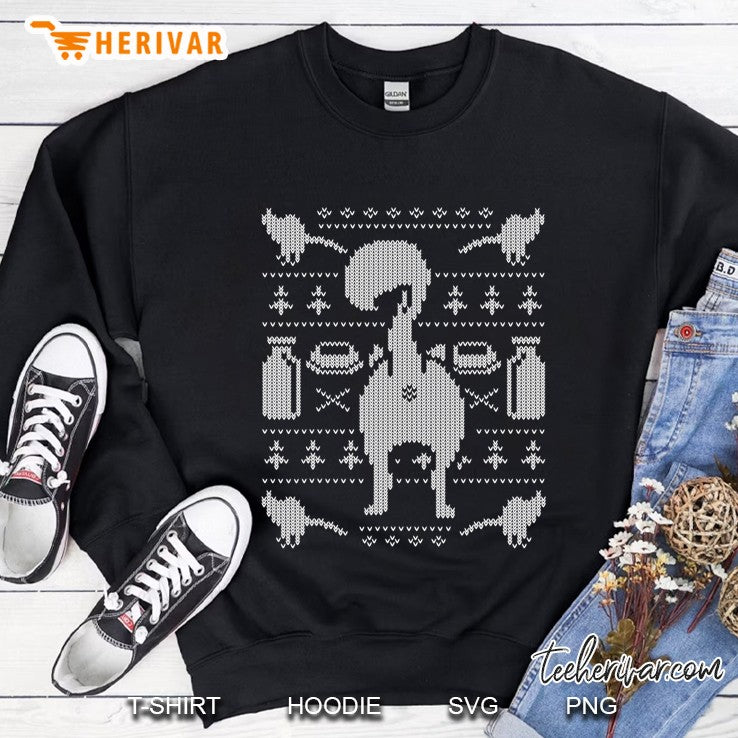 Cat Butt Kitty Ugly Christmas Sweater Funny