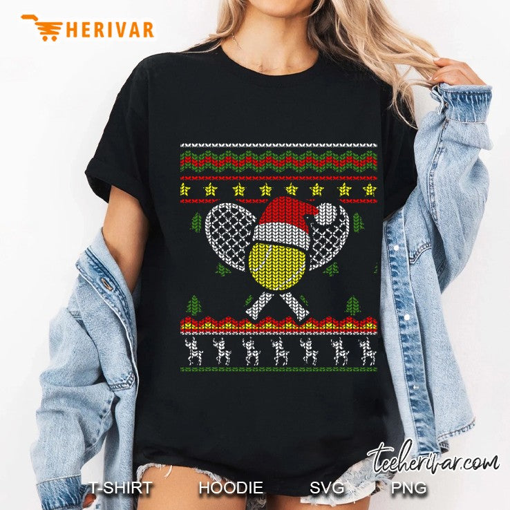 Funny Us Tennis Ugly Christmas Sweater Tennis Lover