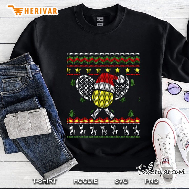 Funny Us Tennis Ugly Christmas Sweater Tennis Lover