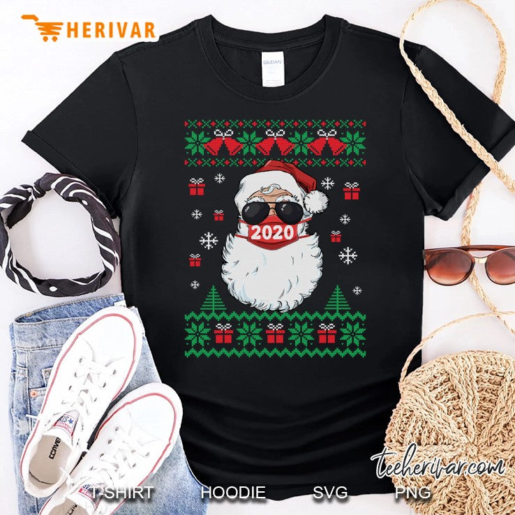Santa Face Mask Ugly Christmas Sweater 2020 Family Pajamas