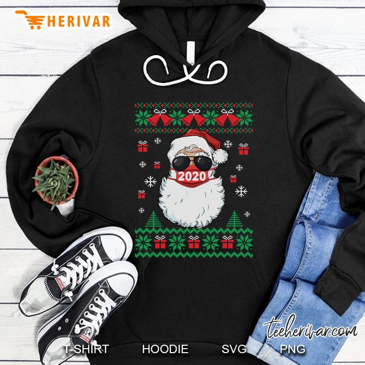 Santa Face Mask Ugly Christmas Sweater 2020 Family Pajamas