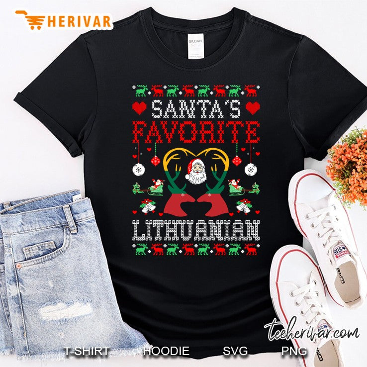 Santa Favorite Lithuanian Christmas Gift Ugly Sweater
