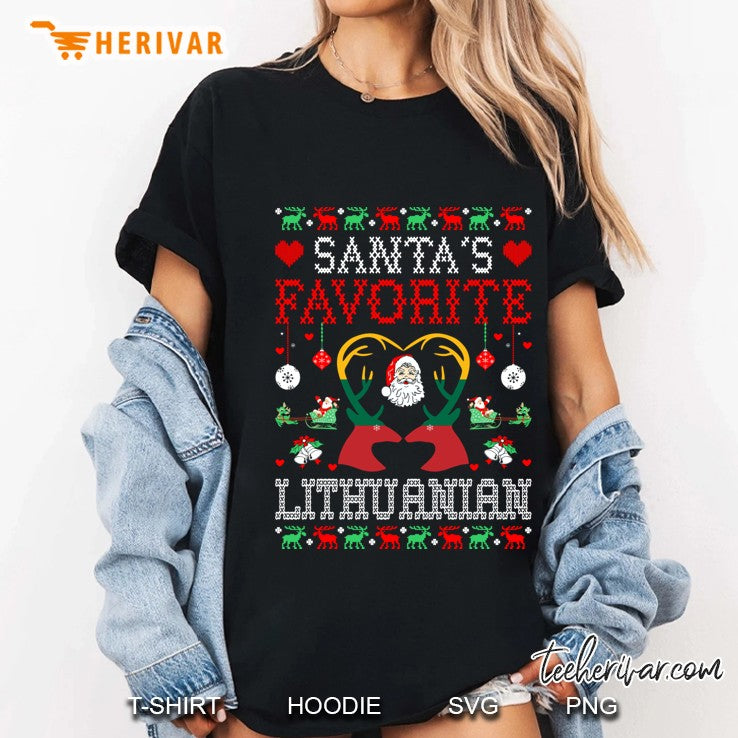 Santa Favorite Lithuanian Christmas Gift Ugly Sweater