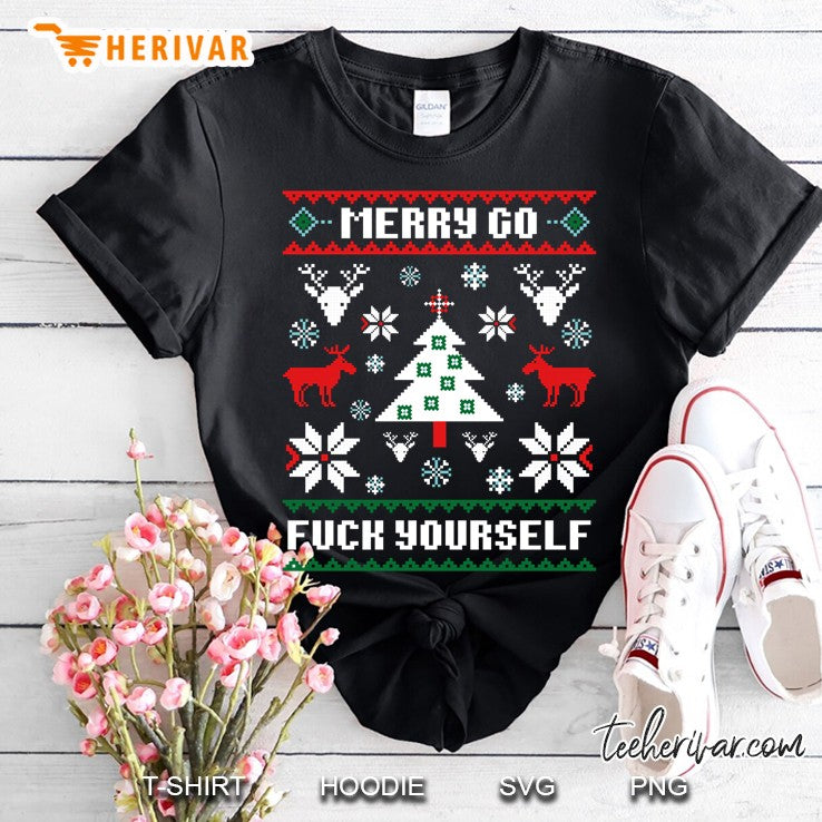Merry Go Fuck Yourself – Christmas Ugly Sweater-Style Xmas