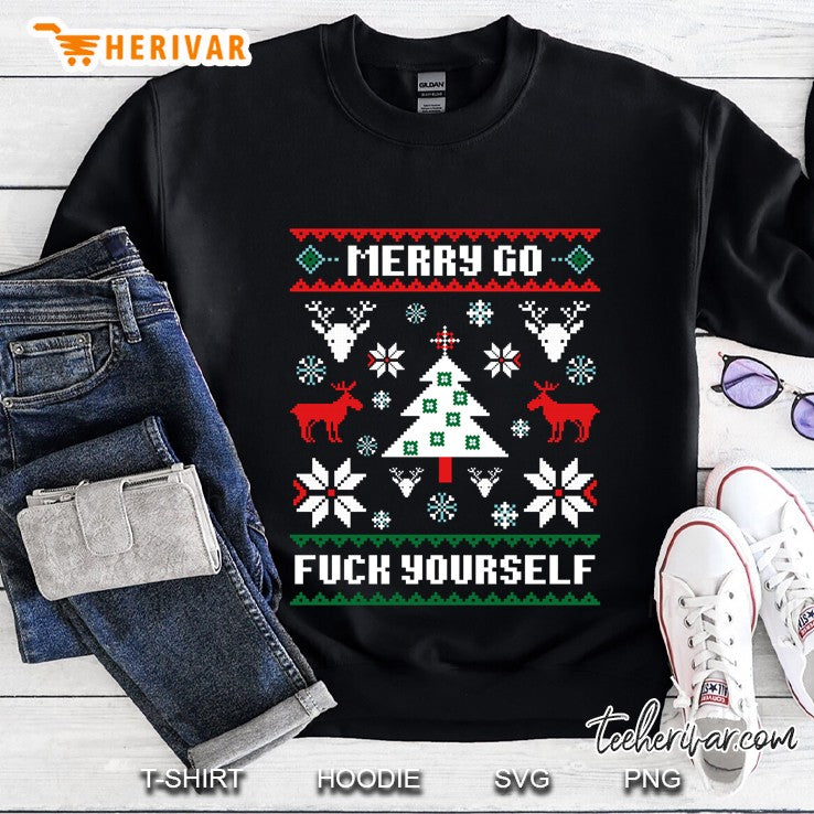 Merry Go Fuck Yourself – Christmas Ugly Sweater-Style Xmas