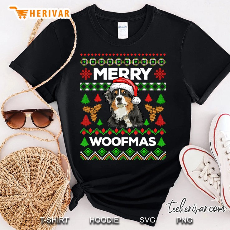 Merry Woofmas Ugly Sweater Christmas Australian Shepherd