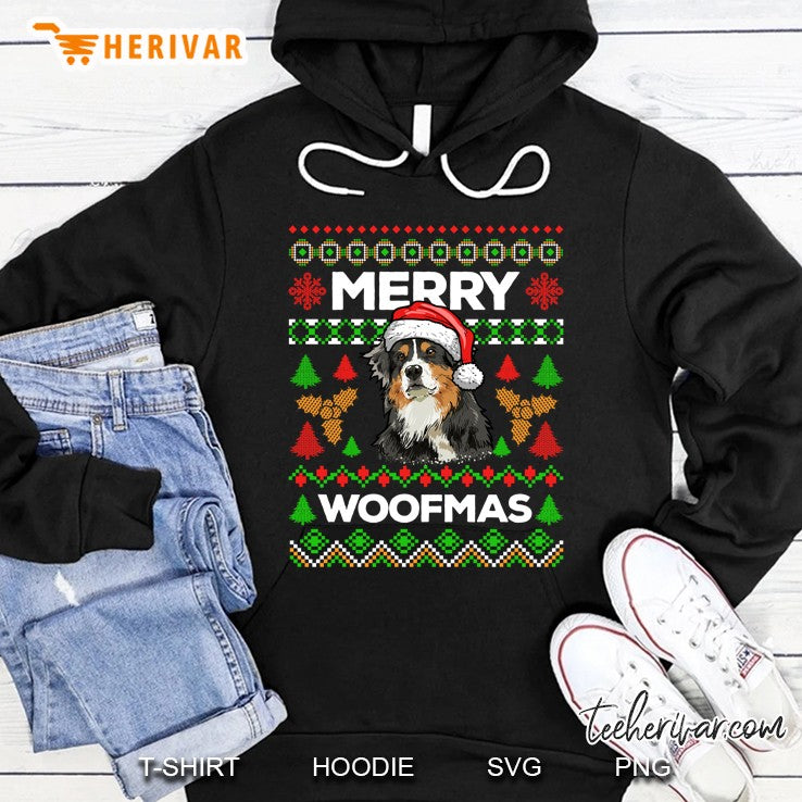 Merry Woofmas Ugly Sweater Christmas Australian Shepherd