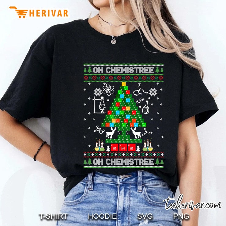 Oh Chemist Tree Ugly Sweater Christmas Science Chemistry