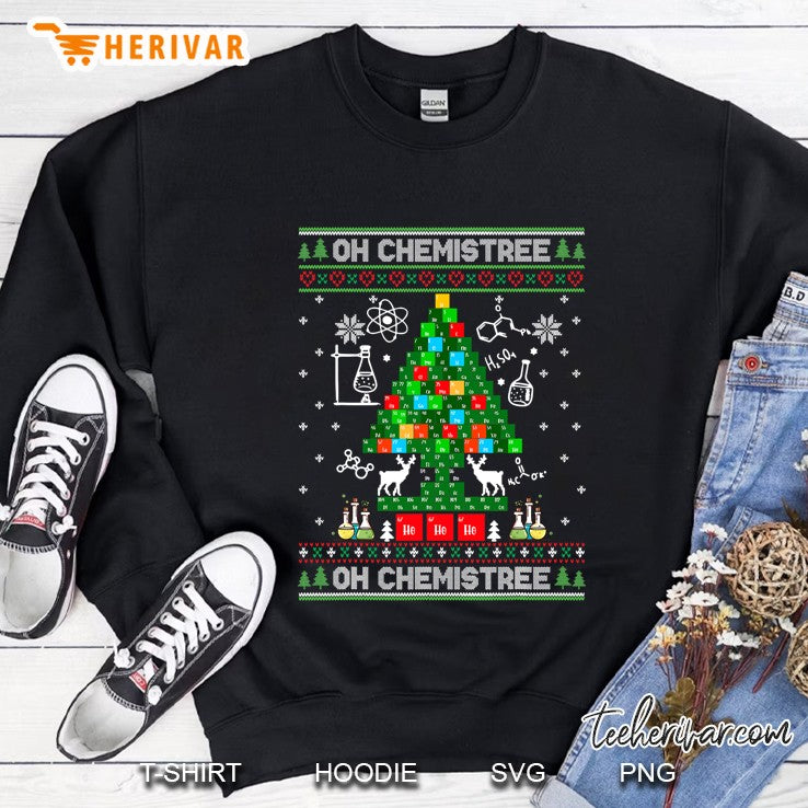 Oh Chemist Tree Ugly Sweater Christmas Science Chemistry