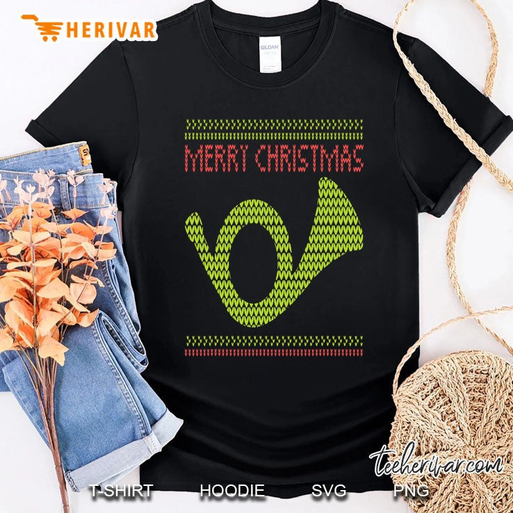Christmas Ugly Sweater French Horn Brass Design
