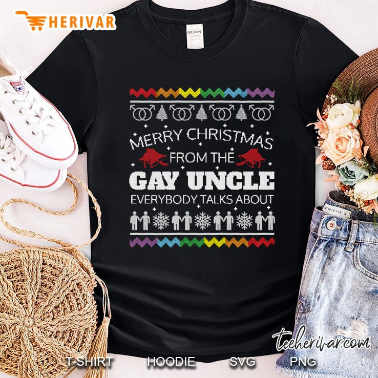 Gay Uncle Christmas Ugly Sweater Funny X-Mas Gif