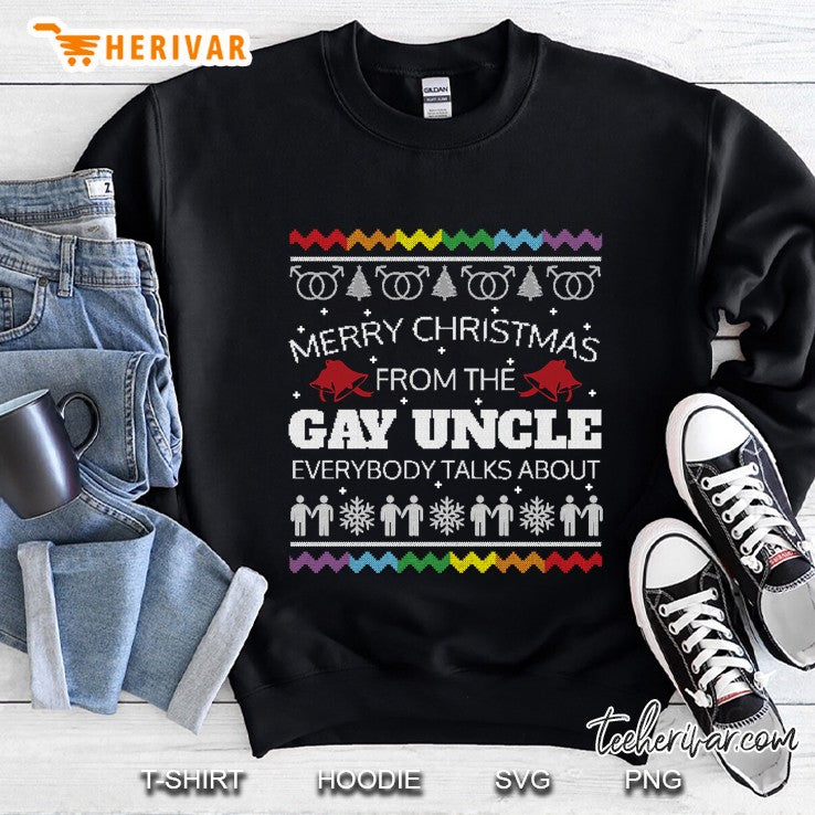 Gay Uncle Christmas Ugly Sweater Funny X-Mas Gif